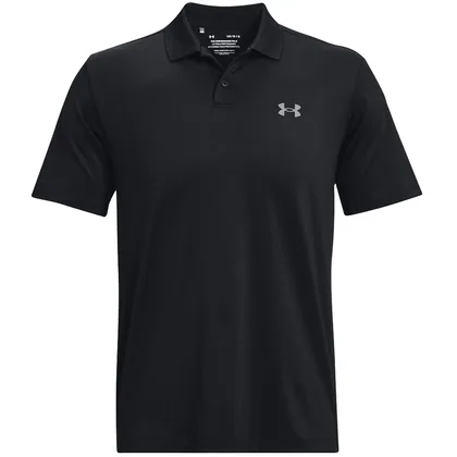 UNDER ARMOUR PERFORMANCE 3.0 GOLF POLO SHIRT - BLACK / PITCH GREY