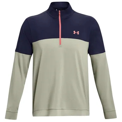 UNDER ARMOUR STORM 1/2 ZIP GOLF JUMPER - GROVE GREEN