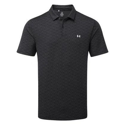 Under Armour T2G Printed Golf Polo Shirt Black/White 6012304-002