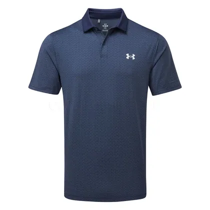 Under Armour T2G Printed Golf Polo Shirt Midnight Navy 1383715-414