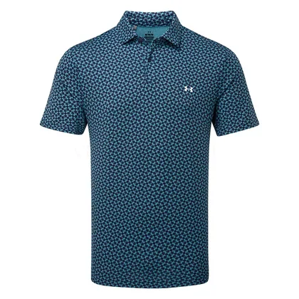 Under Armour T2G Printed Golf Polo Shirt Midnight Navy/Boundless Blue/White 6012304-413