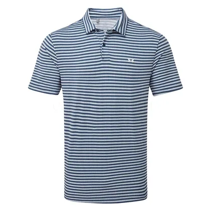 Under Armour T2G Printed Golf Polo Shirt White/Midnight Navy 6012304-415
