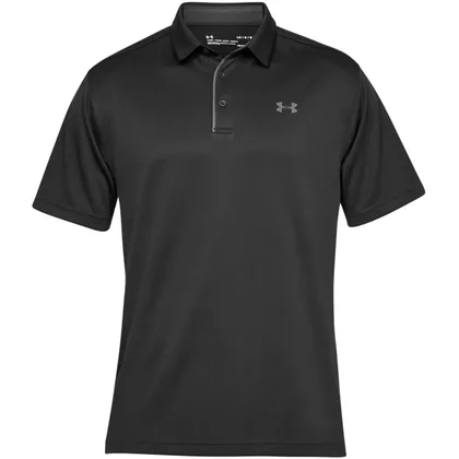 UNDER ARMOUR TECH GOLF POLO SHIRT - BLACK
