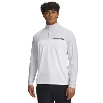 Under Armour Tee to Green Mens Quarter Zip Top - Halo Gray/White/Black