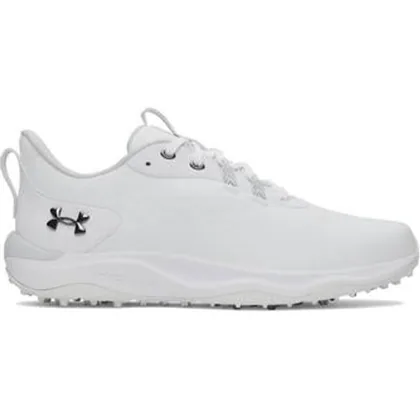 Under Armour UA Drive Pro Clone Spikeless Golf Shoes - White/White/Silver