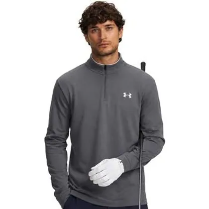 Under Armour UA Matchplay Golf 1/4 Zip Sweater - Castlerock/White