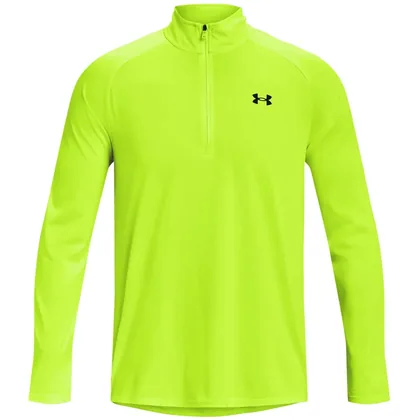 UNDER ARMOUR UA TECH™ 1/4 ZIP GOLF PULLOVER - LIME SURGE / BLACK