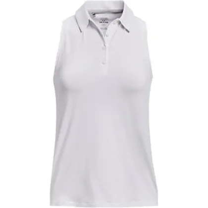 Under Armour Womens Playoff Sleeveless Golf Polo - White