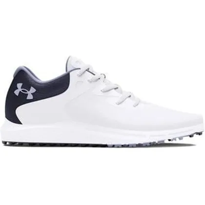 Under Armour Womens UA Charged Breathe 2 Spikeless Golf Shoes - White/Navy