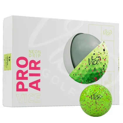 Vice Pro Air Golf Balls Drip Petrol Yellow