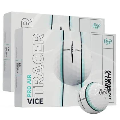 Vice Pro Air Tracer Golf Balls (Double Dozen) White