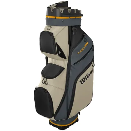 WILSON 2026 I-LOCK DRY GOLF CART BAG - GREY / KHAKI / ORANGE