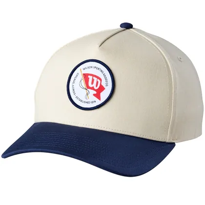WILSON 2026 VINTAGE PATCH GOLF CAP - CREAM / NAVY