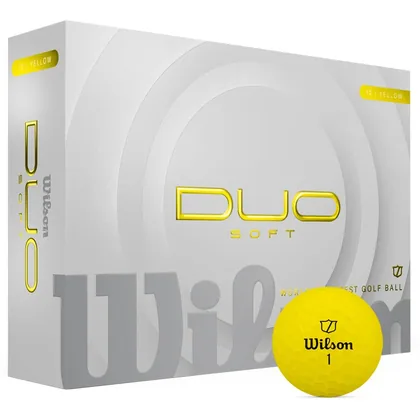 Wilson Duo Soft Personalised Logo Golf Balls Yellow
