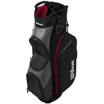 Wilson Feather Golf Cart Bag - Black/Grey/Red