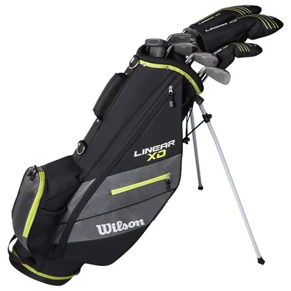 Wilson Linear XD 11-Piece Golf Package Set Steel/Graphite Stand Bag Left Handed