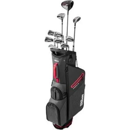 Wilson Profile 11 Piece Left Hand Golf Package Set - Steel with Stand Bag
