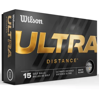 WILSON ULTRA DISTANCE GOLF BALLS - 15 BALL PACK / WHITE