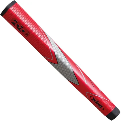 WINN 20/20 VISION PUTTER GRIP RED / GREY - JUMBO
