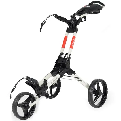 WISHBONE 2026 CUBE THREE GOLF PUSH TROLLEY - OFF WHITE / RED +FREE GIFT